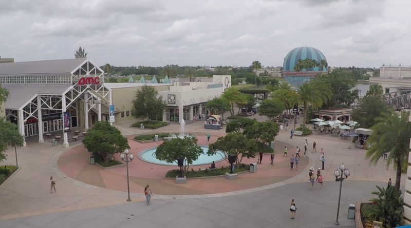 Arial view of Disney Springs AMC theaters