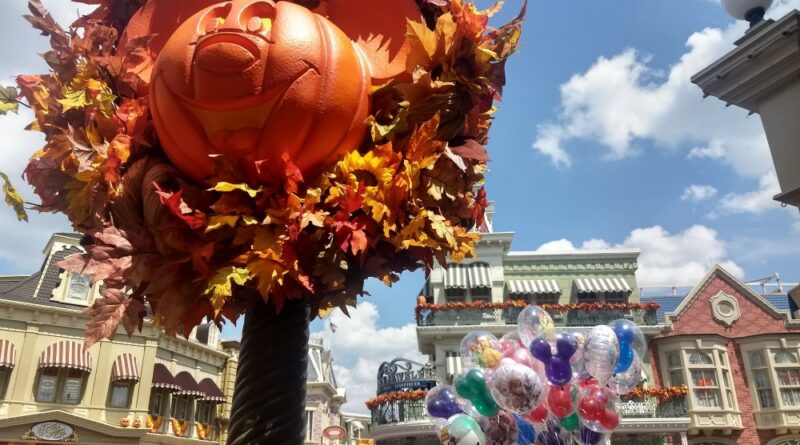 Fall decor at Magic Kingdom