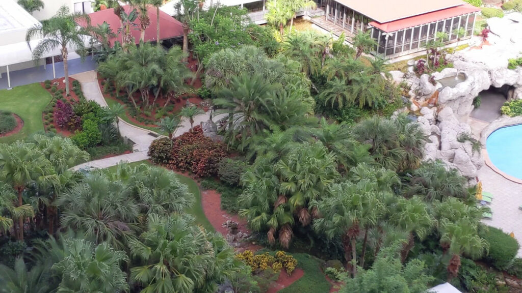 hotel grounds aerial view