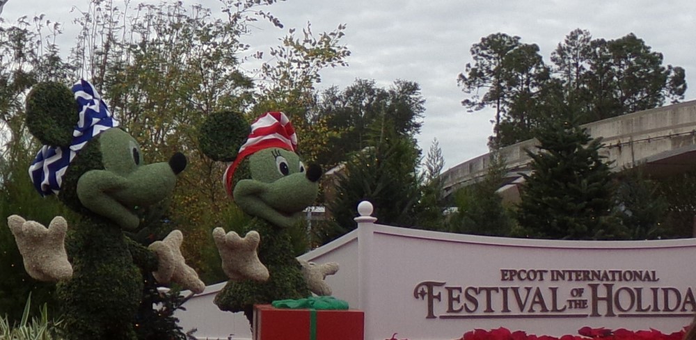 festival of the holidays sign at epcot