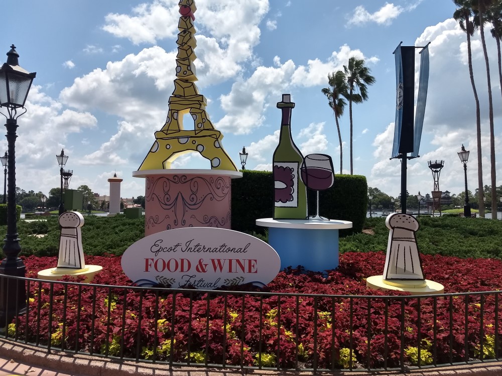 food and wine festival sign at epcot