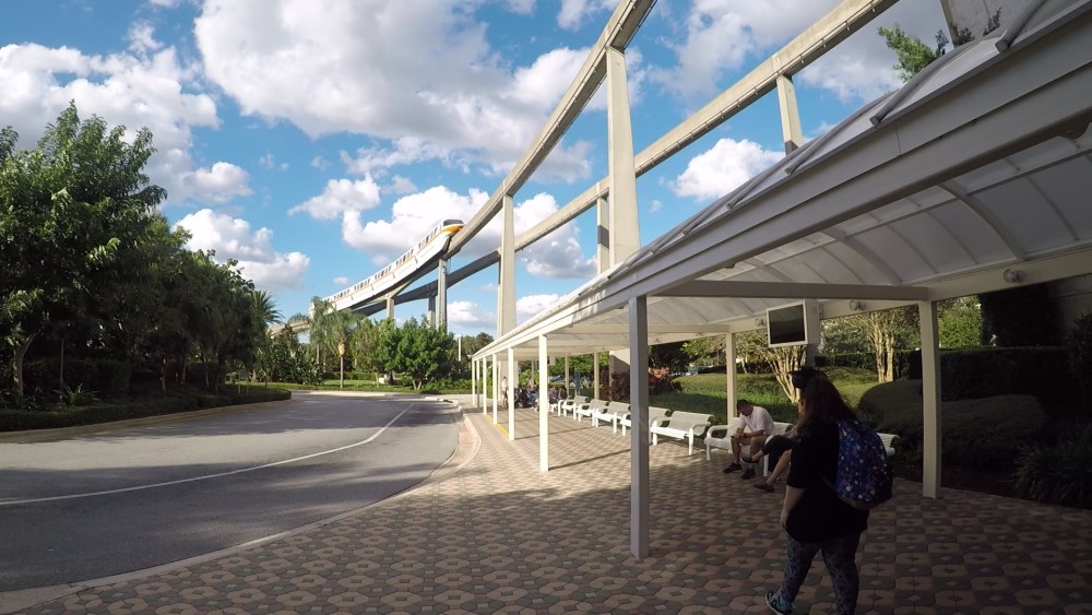 Bus Stop and Walkway to Magic Kingdom