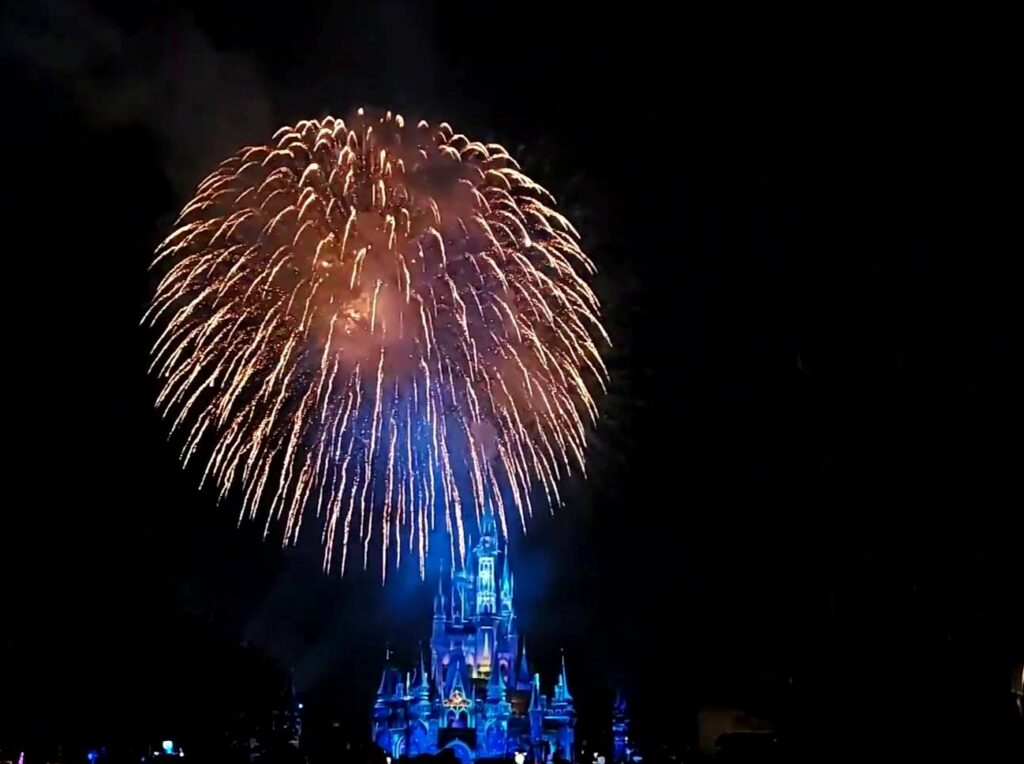 Fireworks over Cinderella Castle