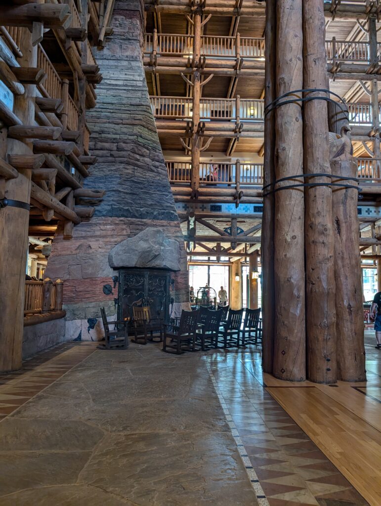 Fireplace Wilderness Lodge Lobby