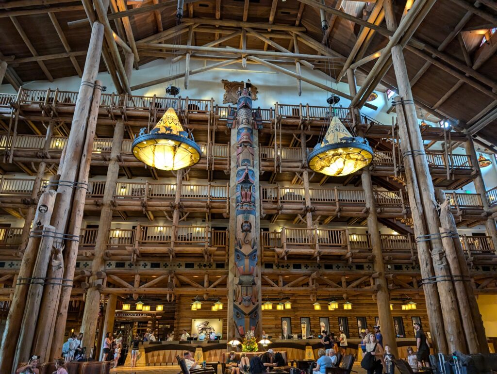 Wilderness Lodge Lobby with Totem