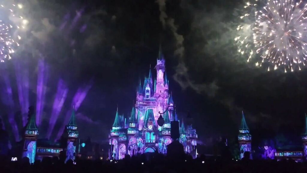 Fireworks and Castle Projection at Magic Kingdom