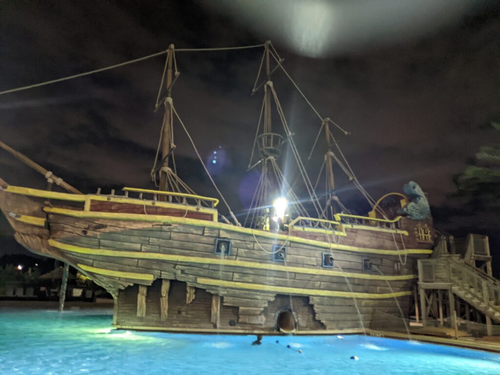 Pirate Themed pool at Lake Buena Vista Resort