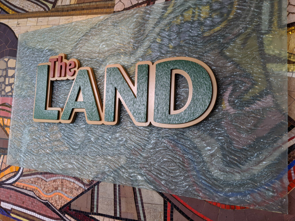 Land Pavilion sign